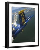 An F/A-18 Hornet of the Blue Angels Over Pensacola Beach, Florida-Stocktrek Images-Framed Photographic Print