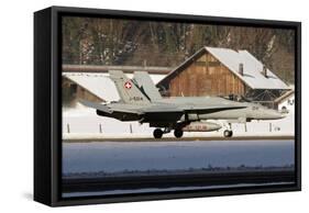 An F-A-18 Hornet of the Swiss Air Force-null-Framed Stretched Canvas