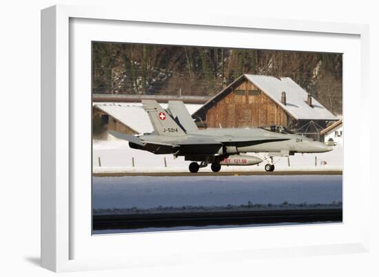 An F-A-18 Hornet of the Swiss Air Force-null-Framed Photographic Print