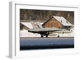 An F-A-18 Hornet of the Swiss Air Force-null-Framed Photographic Print