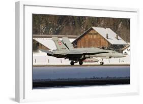 An F-A-18 Hornet of the Swiss Air Force-null-Framed Photographic Print