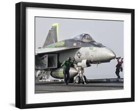 An F/A-18 Super Hornet Is Ready to Launch from a Catapult Aboard USS Harry S. Truman-Stocktrek Images-Framed Photographic Print