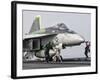 An F/A-18 Super Hornet Is Ready to Launch from a Catapult Aboard USS Harry S. Truman-Stocktrek Images-Framed Photographic Print