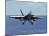 An F/A-18C Hornet Approaches the Flight Deck of the Aircraft Carrier USS Ronald Reagan-Stocktrek Images-Mounted Premium Photographic Print