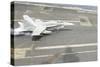 An F-A-18C Hornet Lands on the Flight Deck of USS Nimitz-null-Stretched Canvas