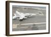 An F-A-18C Hornet Lands on the Flight Deck of USS Nimitz-null-Framed Photographic Print