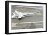 An F-A-18C Hornet Lands on the Flight Deck of USS Nimitz-null-Framed Photographic Print