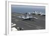 An F-A-18C Hornet Lands on the Flight Deck of USS Nimitz-null-Framed Photographic Print