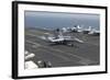 An F-A-18C Hornet Lands on the Flight Deck of USS Nimitz-null-Framed Photographic Print