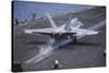 An F-A-18C Hornet Launches from the Aircraft Carrier USS Nimitz-null-Stretched Canvas