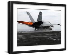 An F/A-18C Hornet Launches from the Flight Deck Aboard USS Enterprise-Stocktrek Images-Framed Premium Photographic Print