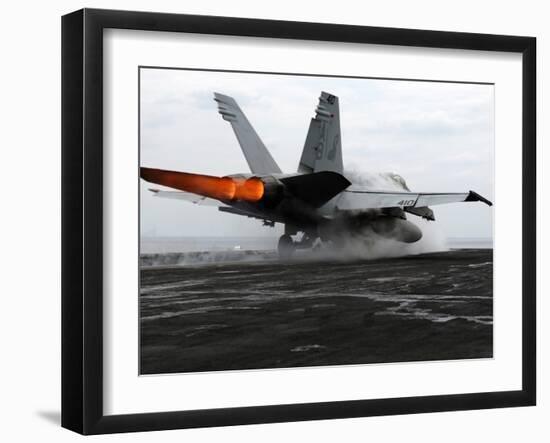 An F/A-18C Hornet Launches from the Flight Deck Aboard USS Enterprise-Stocktrek Images-Framed Photographic Print