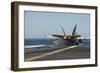 An F-A-18C Hornet Launches from the Flight Deck of USS Carl Vinson-null-Framed Photographic Print