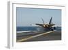 An F-A-18C Hornet Launches from the Flight Deck of USS Carl Vinson-null-Framed Photographic Print