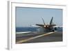 An F-A-18C Hornet Launches from the Flight Deck of USS Carl Vinson-null-Framed Photographic Print