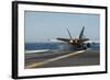 An F-A-18C Hornet Launches from the Flight Deck of USS Carl Vinson-null-Framed Photographic Print