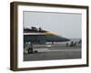 An F-A-18C Hornet Launches from the Flight Deck of USS Nimitz-null-Framed Photographic Print