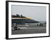 An F-A-18C Hornet Launches from the Flight Deck of USS Nimitz-null-Framed Photographic Print