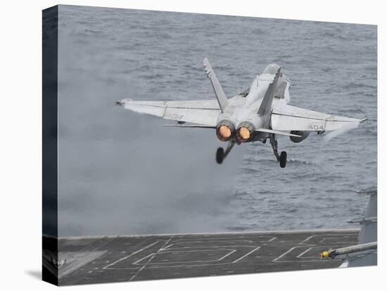 An F-A-18C Hornet Launches from the Flight Deck of USS Nimitz-null-Stretched Canvas