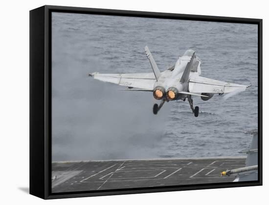An F-A-18C Hornet Launches from the Flight Deck of USS Nimitz-null-Framed Stretched Canvas