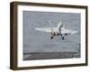 An F-A-18C Hornet Launches from the Flight Deck of USS Nimitz-null-Framed Photographic Print