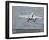 An F-A-18C Hornet Launches from the Flight Deck of USS Nimitz-null-Framed Photographic Print