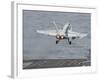 An F-A-18C Hornet Launches from the Flight Deck of USS Nimitz-null-Framed Photographic Print