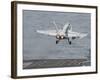 An F-A-18C Hornet Launches from the Flight Deck of USS Nimitz-null-Framed Photographic Print