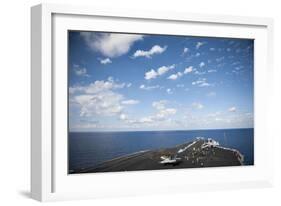 An F-A-18C Hornet Launches from the Flight Deck of USS Nimitz-null-Framed Photographic Print