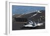 An F-A-18C Hornet Launches from the The Flight Deck of USS Harry S. Truman-null-Framed Photographic Print