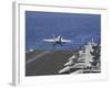 An F-A-18C Hornet Launches Off the Flight Deck of USS Dwight D. Eisenhower-null-Framed Photographic Print