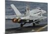 An F-A-18C Hornet Launches Off the Flight Deck of USS Nimitz-null-Mounted Photographic Print