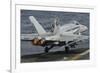 An F-A-18C Hornet Launches Off the Flight Deck of USS Nimitz-null-Framed Photographic Print