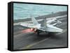 An F/A-18C Hornet Makes An Arrested Landing On the Aircraft Carrier USS Theodore Roosevelt-Stocktrek Images-Framed Stretched Canvas