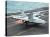 An F/A-18C Hornet Makes An Arrested Landing On the Aircraft Carrier USS Theodore Roosevelt-Stocktrek Images-Stretched Canvas