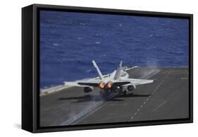 An F-A-18C Hornet Taking Off from USS Dwight D. Eisenhower-null-Framed Stretched Canvas