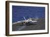 An F-A-18C Hornet Taking Off from USS Dwight D. Eisenhower-null-Framed Photographic Print