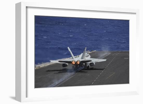 An F-A-18C Hornet Taking Off from USS Dwight D. Eisenhower-null-Framed Photographic Print