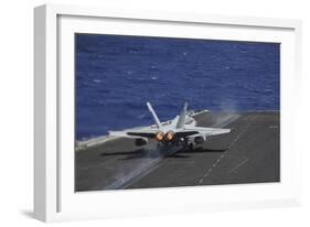 An F-A-18C Hornet Taking Off from USS Dwight D. Eisenhower-null-Framed Photographic Print