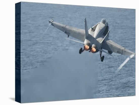 An F-A-18C Hornet Taking Off-null-Stretched Canvas