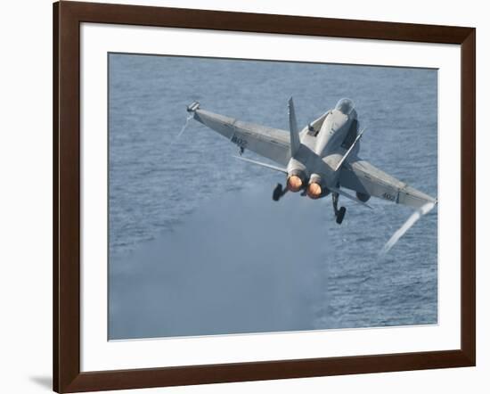 An F-A-18C Hornet Taking Off-null-Framed Photographic Print