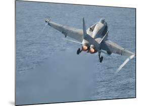 An F-A-18C Hornet Taking Off-null-Mounted Photographic Print