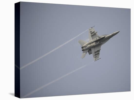 An F-A-18E Super Hornet in Flight over the Gulf of Oman-null-Stretched Canvas