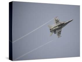 An F-A-18E Super Hornet in Flight over the Gulf of Oman-null-Stretched Canvas