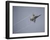 An F-A-18E Super Hornet in Flight over the Gulf of Oman-null-Framed Photographic Print