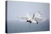 An F-A-18E Super Hornet in Flight over the Gulf of Oman-null-Stretched Canvas