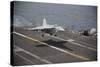 An F-A-18E Super Hornet Lands Aboard the Aircraft Carrier USS Nimitz-null-Stretched Canvas