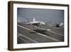 An F-A-18E Super Hornet Lands Aboard the Aircraft Carrier USS Nimitz-null-Framed Photographic Print