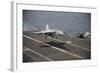 An F-A-18E Super Hornet Lands Aboard the Aircraft Carrier USS Nimitz-null-Framed Photographic Print