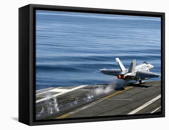 An F/A-18E Super Hornet Launches from the Flight Deck of USS Carl Vinson-Stocktrek Images-Framed Stretched Canvas